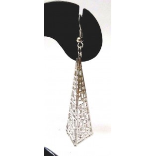 Silver Contemporary Earring Jhumka Jhumki Fashion Jewelry Drop Dangle Long EA281